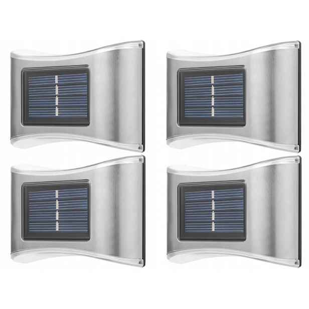 4x Lampa Solární nástěnné svítidlo Fasádní Led senzor