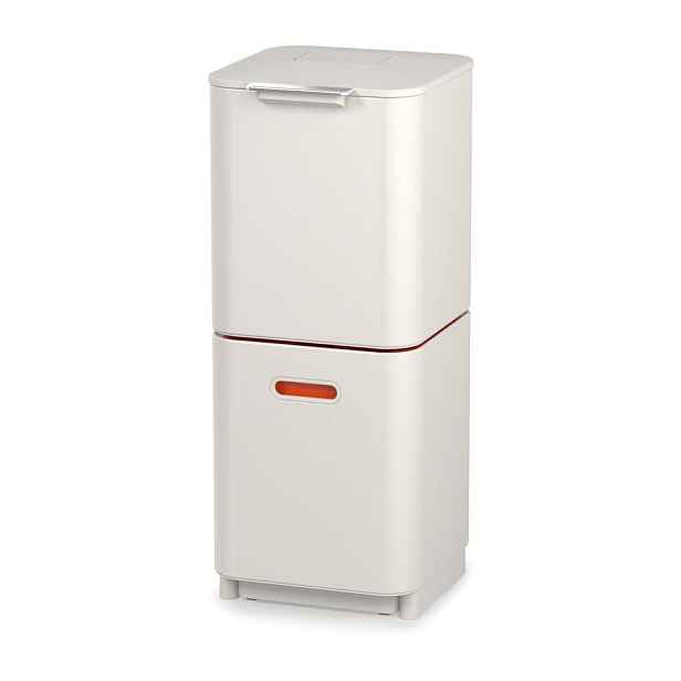 Krémově bílý koš na tříděný odpad Joseph Joseph Totem Compact, 40 l