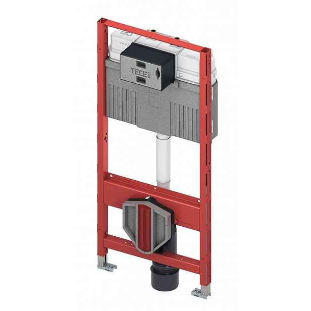 Tece TECEprofil - Předstěnová instalace pro závěsné WC s nádržkou Uni, s integrovanou splachovací funkcí, stavební výška 1,12 m 9300100