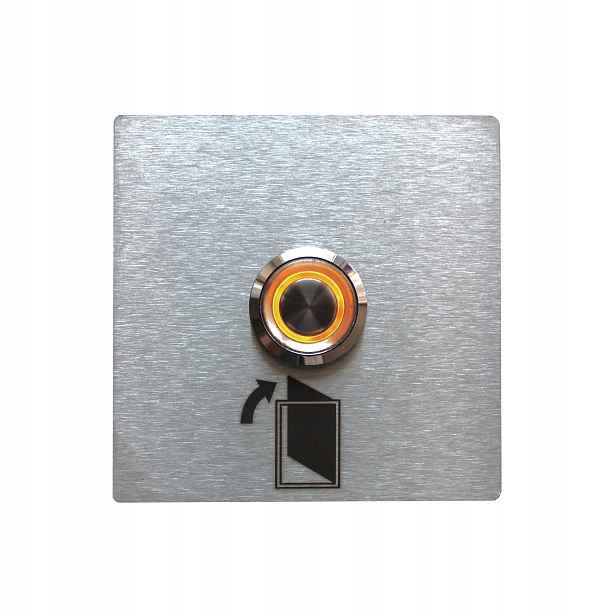 Tlačítko výstupu vstupní brány domofonu vrat Led 7x7 Inox nerez