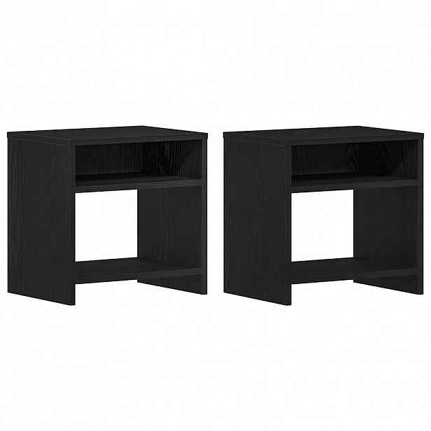 vidaXL Noční skříňky 2 ks Dub černý 40x30x40 cm Dřevěné konstrukce