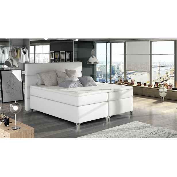Boxspring Amadeo Rozměr: 180 x 200 cm, látka: Soft 17, Varianta: S LED osvětlení