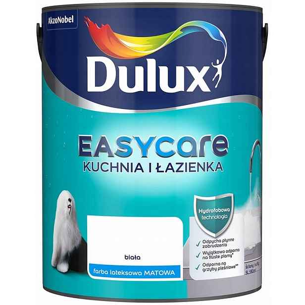 Dulux Barva Easycare Kuchyně A Koupelna 5L Bílá Matná