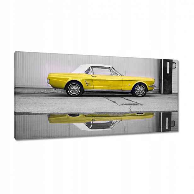 Obrazy 115x55 Žlutý Ford Mustang Usa