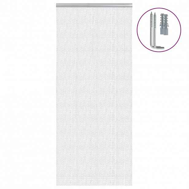 vidaXL Řetízkový dveřní závěs proti hmyzu 90 x 200 cm hliník