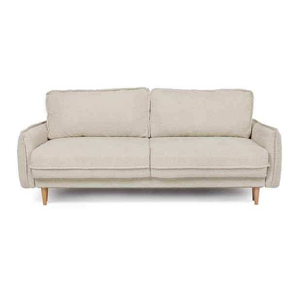 Béžová rozkládací pohovka z textilie bouclé 215 cm Patti – Bonami Selection