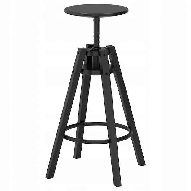 Ikea Dalfred Barová stolička, černá, 63-74 cm