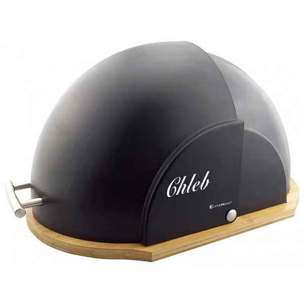 Jednodílný chlebník Elitehoff černý 6036