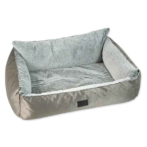 Pelíšek pro psa ve stříbrné barvě 100x70 cm Dog Fantasy Lux Platinum – Plaček Pet Products