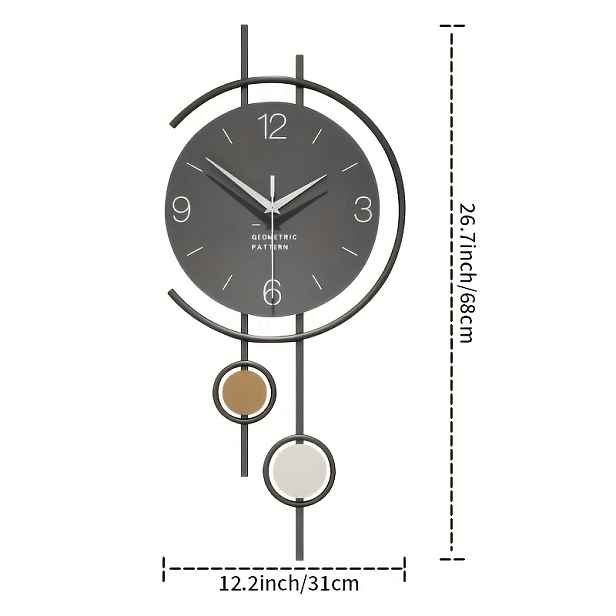 TEMU TOHOOYO Moderní Minimalistické Nástěnné Hodiny - Tichý Bez Tikání, Velké Čitelné Čísla, Napájené Baterií (AA Nejsou Součástí) - Elegantní Domácí