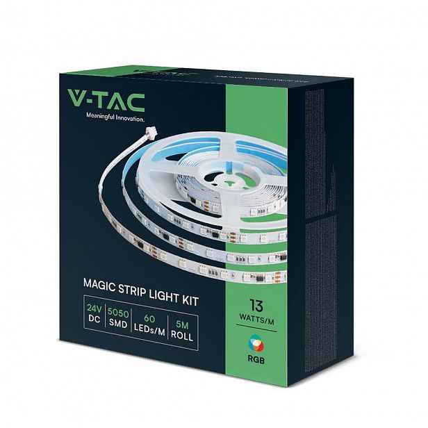 V-tac Led pásek sada smart Wi-fi Rgb 24V IP65 VT-5050 Rgb
