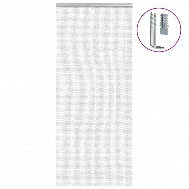vidaXL Řetízkový dveřní závěs proti hmyzu 90 x 212 cm hliník