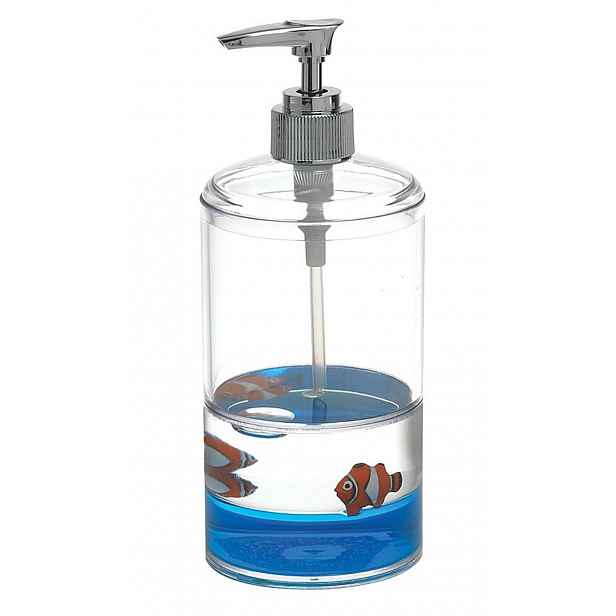 Aqualine Pyxis - Dávkovač mýdla Nemo na postavení, čirá/modrá PY8089