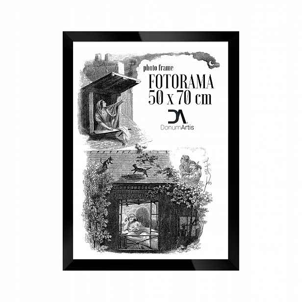 Foto-rám Slim 50x70 černý lesk B2 na fotografii