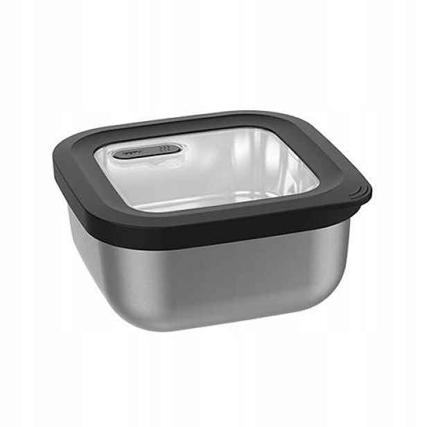Gefu Provido ocelová nádoba 1800 ml čtvercová, hermetická