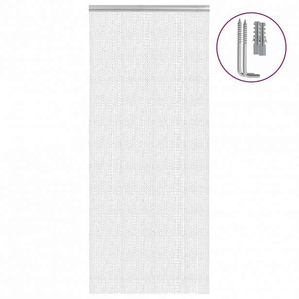 vidaXL Řetízkový dveřní závěs proti hmyzu 90 x 220 cm hliník