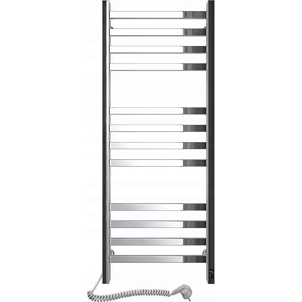 Elektrický koupelnový radiátor Nerezový Avangard Sensor 480×1200, levý,
