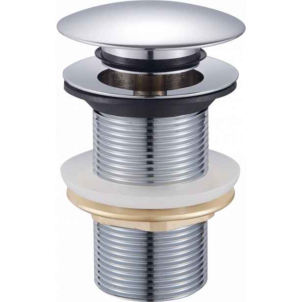 JB Sanitary Umyvadlová výpusť 5/4" bez přepadu, velká zátka, chrom VK05