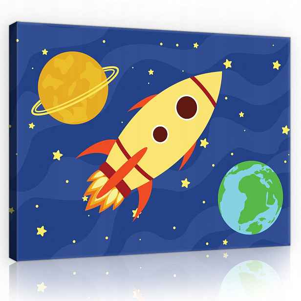 Obraz Na Plátně Canvas 80x60 Raketa Vesmír
