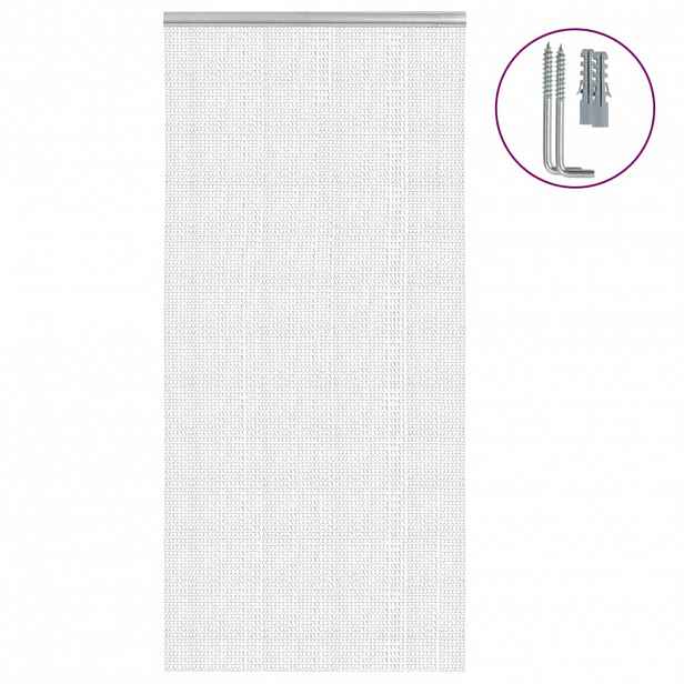vidaXL Řetízkový dveřní závěs proti hmyzu 100 x 200 cm hliník
