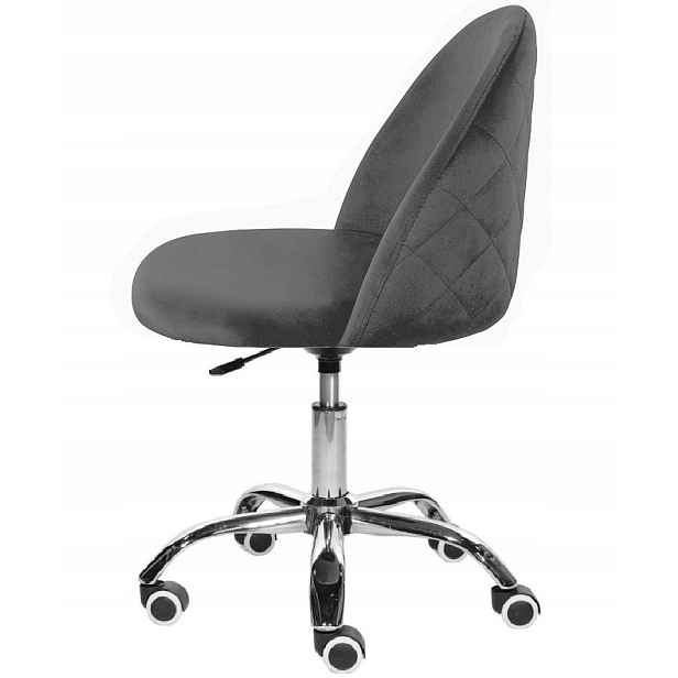 Otočné křeslo Gloria Office Dark Grey Velvet Lugano