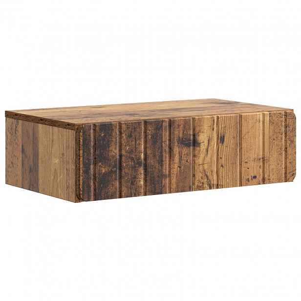 vidaXL Nástěnný boční stůl Staré dřevo 59 x 34,5 x 17 cm