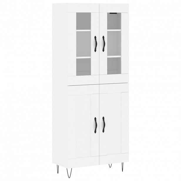 vidaXL Skříň highboard bílá 69,5 x 34 x 180 cm kompozitní dřevo