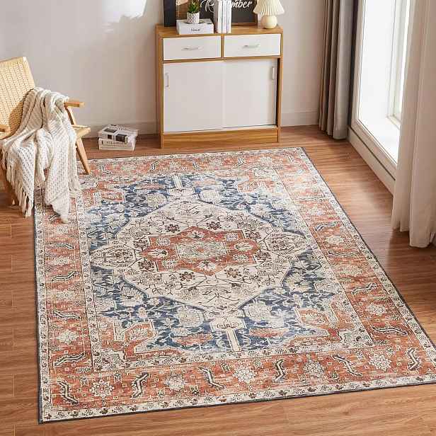 Koberec Choshome 120x170CM Vintage oranžový, protiskluzový