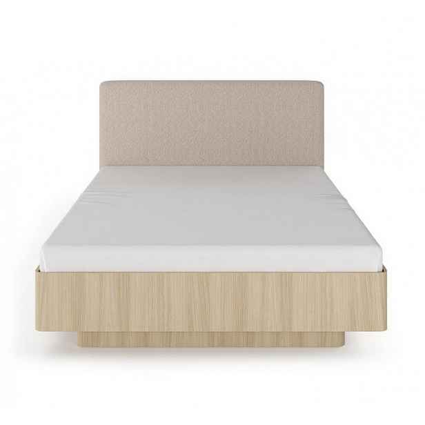 Manželská postel s úložným prostorem 160x200 TROY - dub barista
