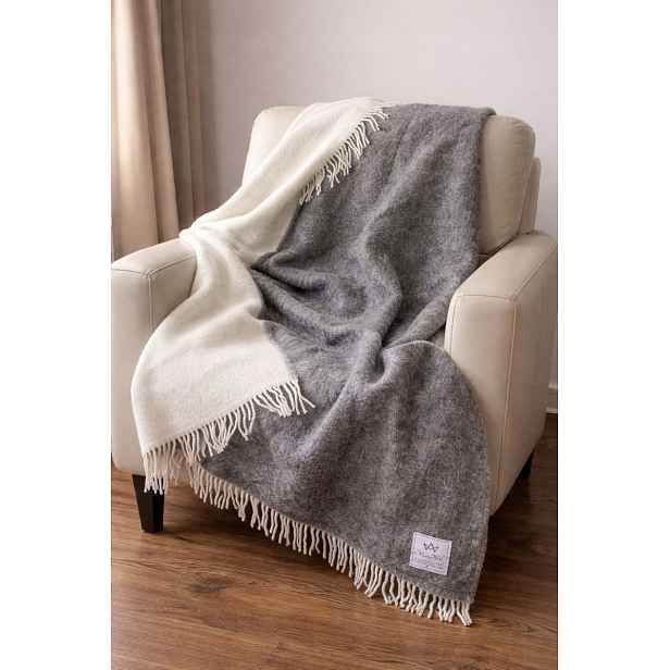 Merino Wool Přírodní vlněný přehoz na postel 160/200 cm oboustranný