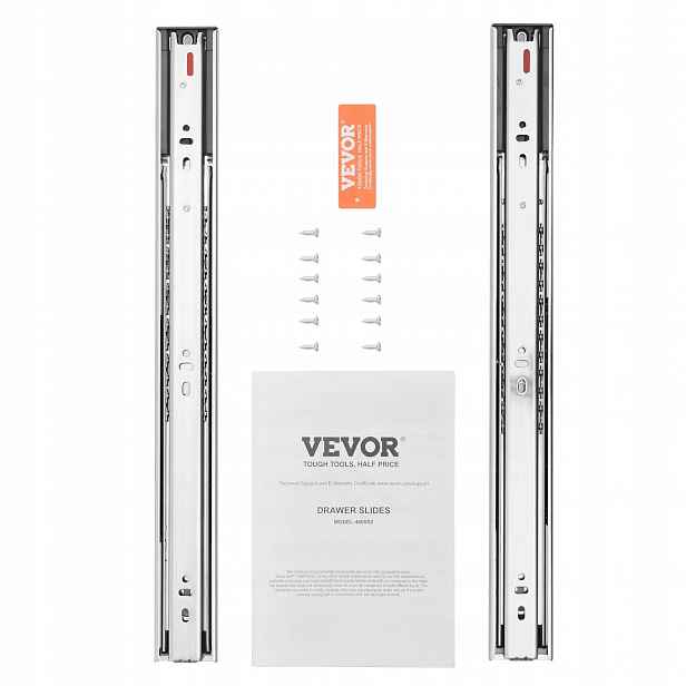 Vodítka do zásuvek 45 cm s tlumením dovírání, kuličkové, 10 párů pro nábytek