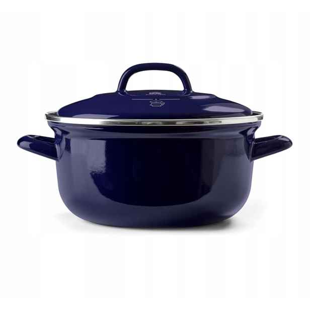 Hrnec ocelový hrnec 22 cm modrý Bk Holland Indigo 3,3 l