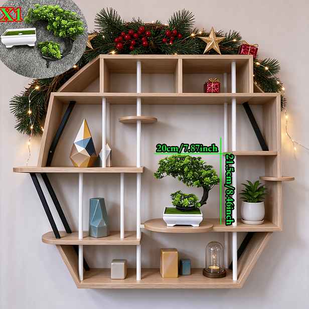 TEMU Nová velkoformátová estetická designová simulovaná bonsai ze starobylé borovice s impozantním objemem, vhodná pro výstavní stojany ve vstupních