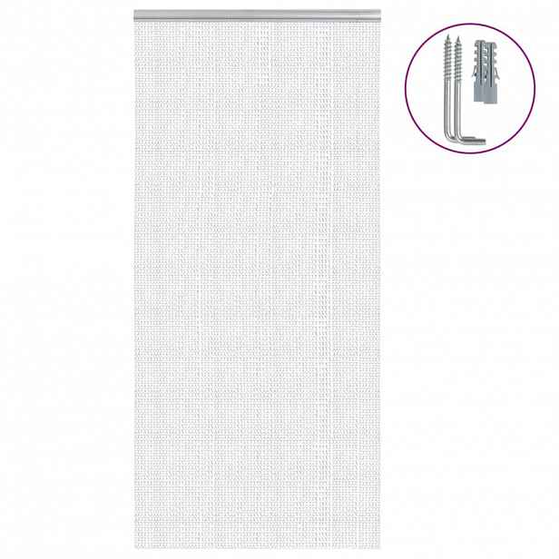 vidaXL Řetízkový dveřní závěs proti hmyzu 100 x 226 cm hliník