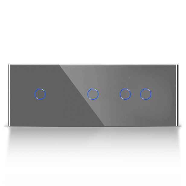 Dotykový Spínač Světla 1+1+2 Wifi Trojitý Rámeček 4K Tlačítka Pro Tuya