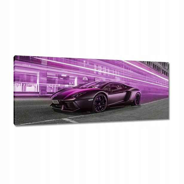 Obrazy 100x40 Fialové sportovní auto
