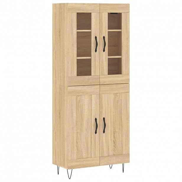 vidaXL Skříň highboard dub sonoma 69,5 x 34 x 180 cm kompozitní dřevo