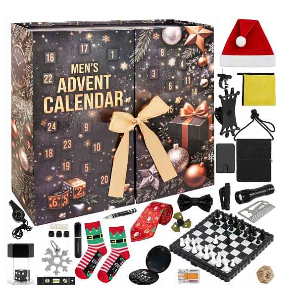 Adventní kalendář pro muže Sada gadgetů Dárek k Vánocům 2026