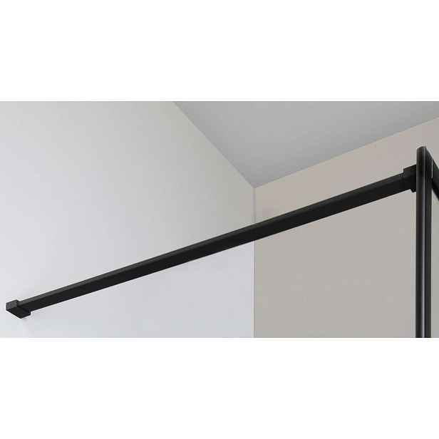 Gelco Cure Black - Vzpěra k zástěnám, 1400 mm, matná černá CBSB140