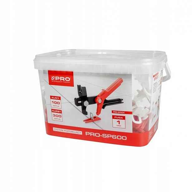 Systém vyrovnávání dlaždic PRO-SP600 1mm Klipsy 300 ks/ Klíny 100 ks