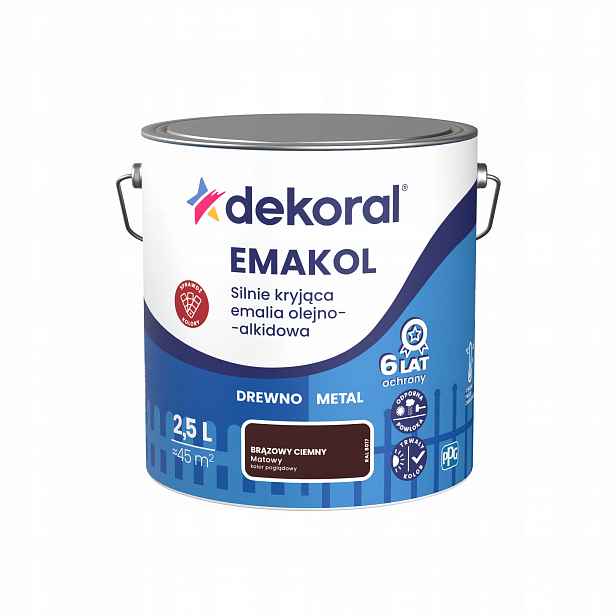Dekoral Smalt Emakol Strong 2,5L Hnědý Tmavý Mat