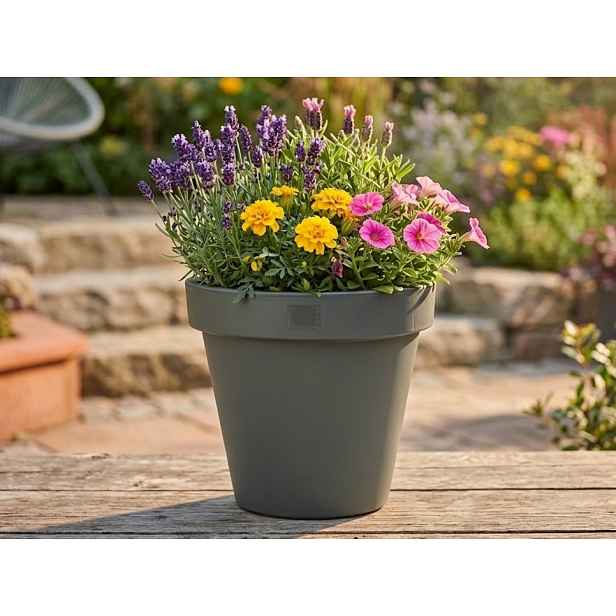 Květináč Kanten 25 cm, zelený