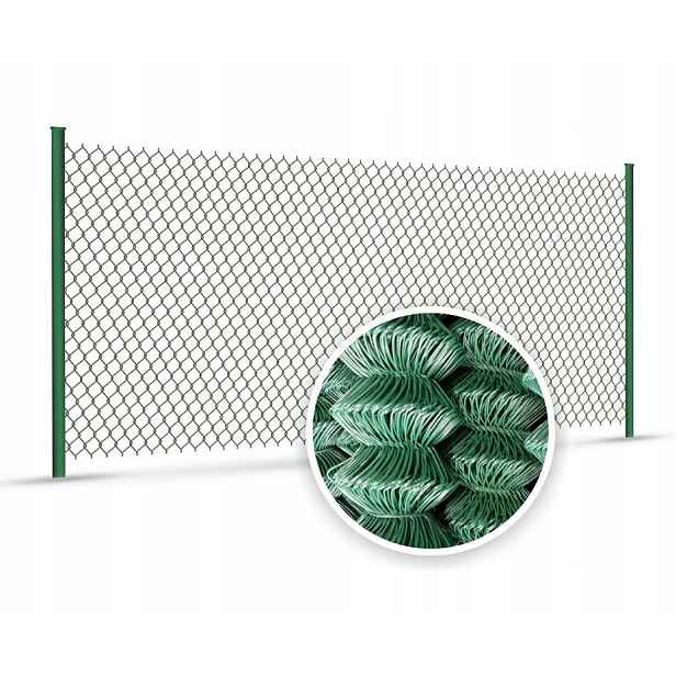 Pletená plotová síť, zelený pozinkovaný drát 125 cm x 10 m