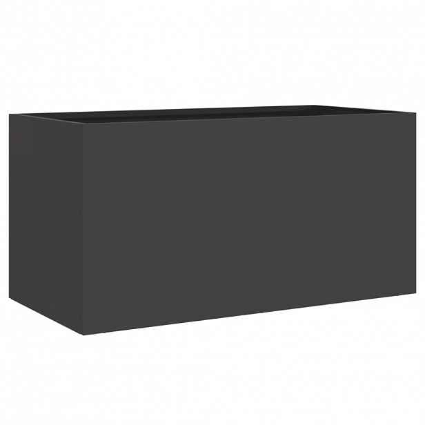 vidaXL Truhlík černý 62 x 30 x 29 cm ocel