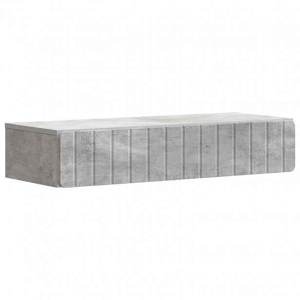vidaXL Nástěnný boční stůl Betonově šedá 87,5 x 34,5 x 17 cm