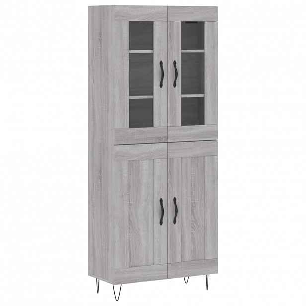 vidaXL Skříň highboard šedá sonoma 69,5 x 34 x 180 cm kompozitní dřevo