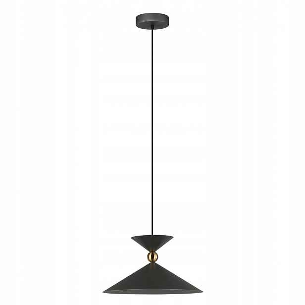 Quelto Moderní šedá závěsná lampa Kulatý Stínidlo E27 40W