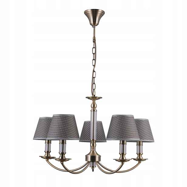 Závěsná lampa Italux Zanobi Led klasická hnědá
